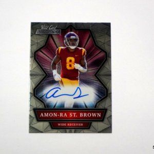 Amon Ra St Brown 2021 Wild Card Alumination Rookie RC AUTO #ABC-A Detroit Lions
